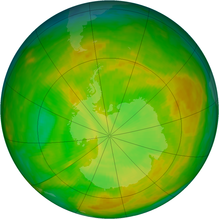 Antarctic ozone map for 08 December 1979